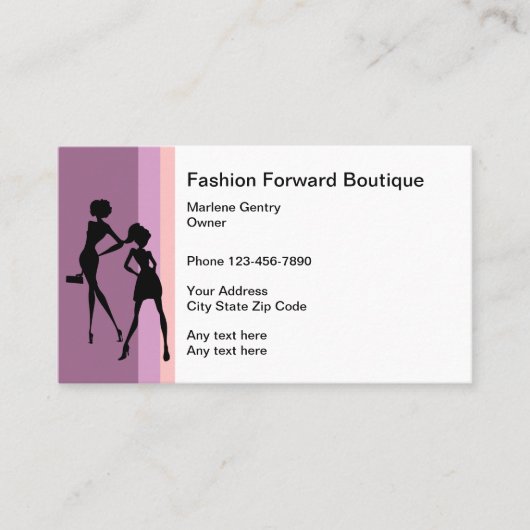 Mode Boutique Modern Design Visitekaartje (Voorkant)