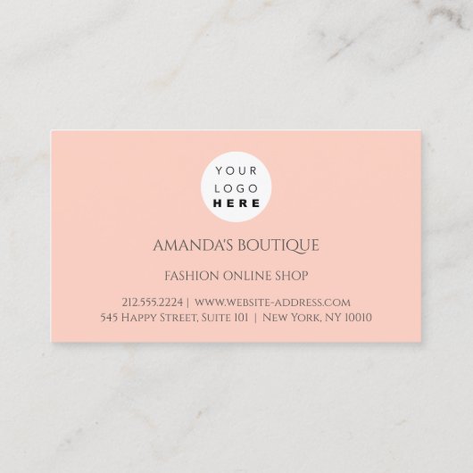 Mode Boutique Online Shop White Dress Logo Visitekaartje (Achterkant)