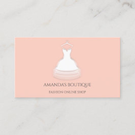 Mode Boutique Online Shop White Dress Logo Visitekaartje