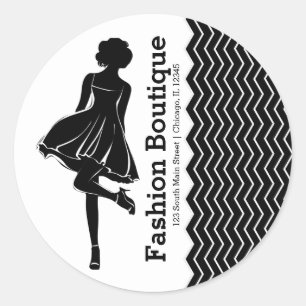 Mode boutique ronde sticker