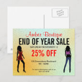 Mode Boutique Sale Promotie Aangepast Briefkaart (Voorkant / Achterkant)