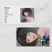 Mode boutique, schoonheidssalon of make-up artiest visitekaartje (Voorkant / Achterkant)