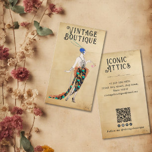  Mode Boutique Seamstress Elegant Retro Visitekaartje