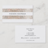 Mode Boutique Sparkly Silver Sequins zien er wit u Visitekaartje (Voorkant / Achterkant)