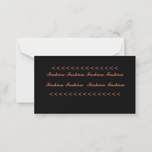 Mode Boutique Store Sale Card Flat note Card Notitiekaartje (Achterkant)