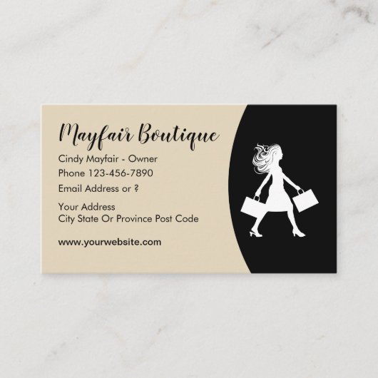 Mode Boutique Visitekaartje (Voorkant)