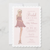 Mode Bridal Shower Invitation Kaart (Voorkant)