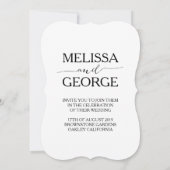 Mode Bride en Groom Kaart (Achterkant)