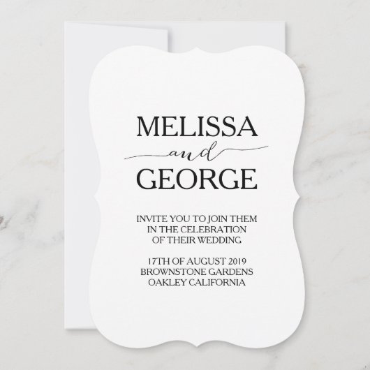 Mode Bride en Groom Kaart (Achterkant)