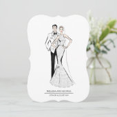 Mode Bride en Groom Kaart (Staand voorkant)