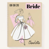 Mode Bride Meutral Group Bride Name Date multi Notitieboek (Voorkant)