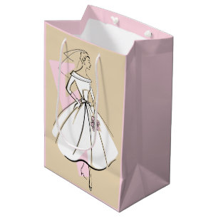 Mode Bride Natural gift zak medium roze Medium Cadeauzakje