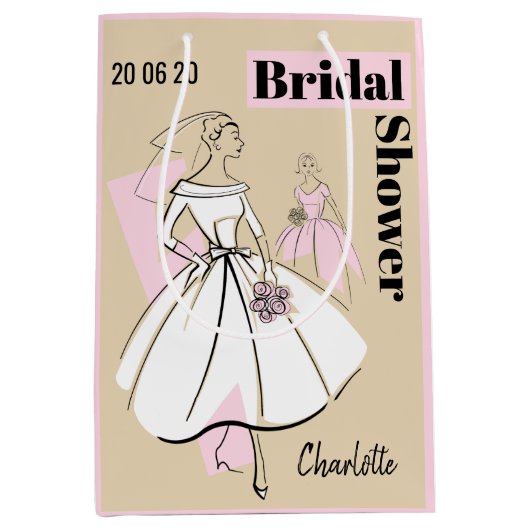 Mode Bride Natural Group Vrijgezellenfeest roze Medium Cadeauzakje (Voorkant)