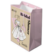 Mode Bride Natural Group Vrijgezellenfeest roze Medium Cadeauzakje (Achterkant Gekanteld)