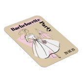 Mode Bride Neutraal Bachelorette Party Flexibel Magneet (Rechterzijde)