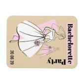Mode Bride Neutraal Bachelorette Party Flexibel Magneet (Horizontaal)