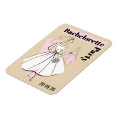 Mode Bride Neutraal Bachelorette Party Flexibel Magneet (Linkerzijde)