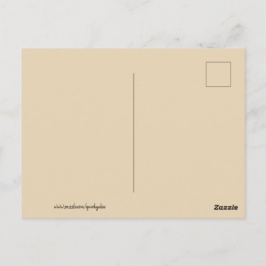Mode Bride Neutraal beige briefkaart (Achterkant)