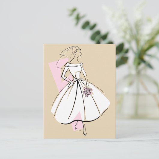 Mode Bride Neutraal briefkaart (Staand voorkant)