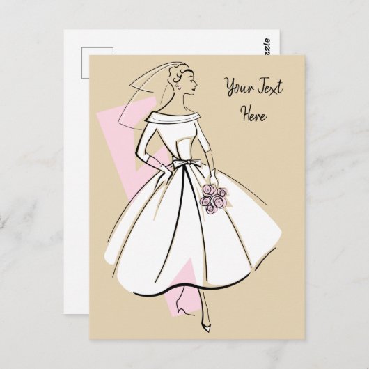 Mode Bride Neutraal briefkaart Tekst (Voorkant / Achterkant)