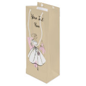 Mode Bride Neutraal Group Text wine Wijn Cadeautas (Achterkant Gekanteld)