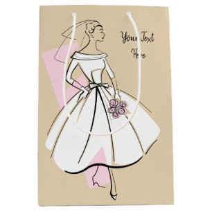 Mode Bride Neutraal Tekstcadezak medium Cadeauzakje