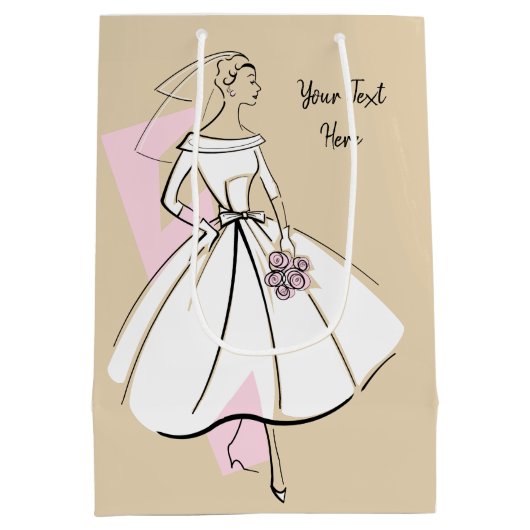 Mode Bride Neutraal Tekstcadezak medium Medium Cadeauzakje (Achterkant)