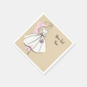 Mode Bride Neutraal Tekstpapier servetten (Hoek)