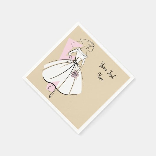 Mode Bride Neutraal Tekstpapier servetten (Hoek)