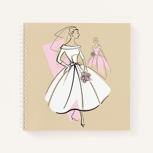 Mode Bride Neutraal vierkant notitieboek van de Gr (Voorkant)