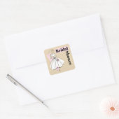 Mode Bride Neutraal vierkant Vrijgezellenfeest Vierkante Sticker (Envelop)