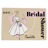 Mode Bride Neutraal Vrijgezellenfeest Datum Naam r Groot Cadeauzakje (Achterkant)