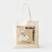Mode Bride Neutraal Vrijgezellenfeest Datum Naam Tote Bag (Voorkant)
