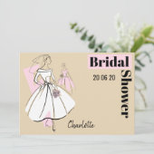 Mode Bride Neutraal Vrijgezellenfeest horizontaal Kaart (Staand voorkant)