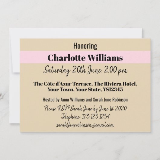 Mode Bride Neutraal Vrijgezellenfeest horizontaal Kaart (Achterkant)