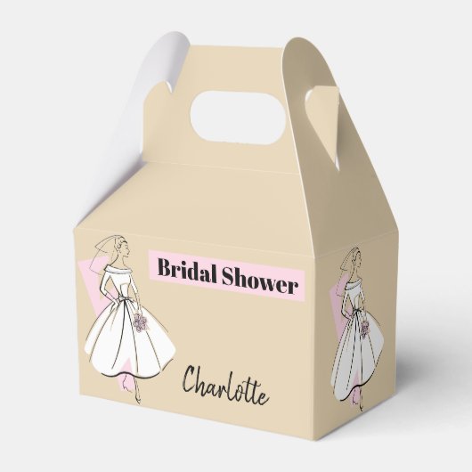 Mode Bride Neutraal Vrijgezellenfeest Naam gade Bedankdoosjes (Achterkant)