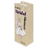 Mode Bride Neutraal Vrijgezellenfeest wijn Cadeautas (Achterkant Gekanteld)