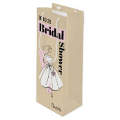 Mode Bride Neutraal Vrijgezellenfeest wijn Cadeautas (Voorkant Gekanteld)