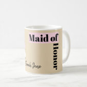 Mode Bride Neutral Group Maid of Honor Name Koffiemok (Voorkant rechts)