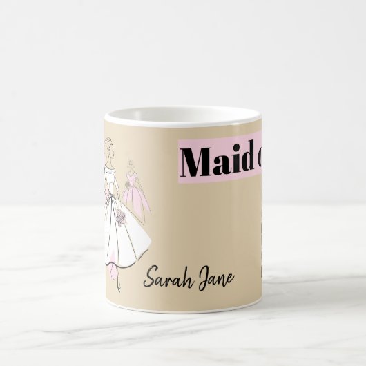Mode Bride Neutral Group Maid of Honor Name Koffiemok (Center)