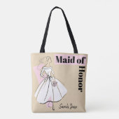 Mode Bride Neutral Maid of Honor Name tas (Achterkant)