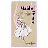 Mode Bride Neutral Maid of Honor small roze Klein Cadeauzakje (Voorkant)