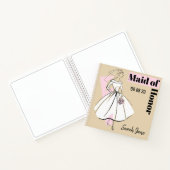 Mode Bride Neutral Maid of Honor Square Notitieboek (Binnen)