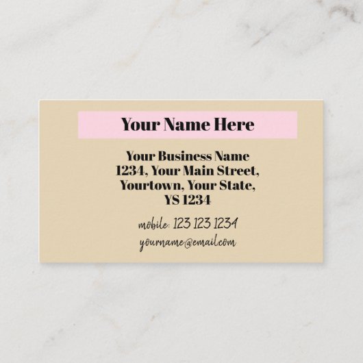 Mode Bride Neutral Wedding Planner Visitekaartje (Achterkant)