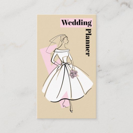 Mode Bride Neutral Wedding Planner Visitekaartje (Voorkant)
