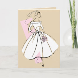 Mode Bride Neutrale beige groetkaart Kaart