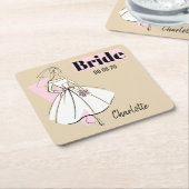Mode Bride Neutrale Bride Datum Naam onderzetter (Schuin)
