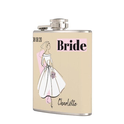 Mode Bride Neutrale bride Naam kolf Heupfles (Links)