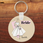 Mode Bride Neutrale Bride Name sleutelhanger round (Voorkant)