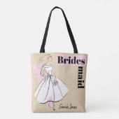 Mode Bride Neutrale Bridesmaid Name tas (Achterkant)